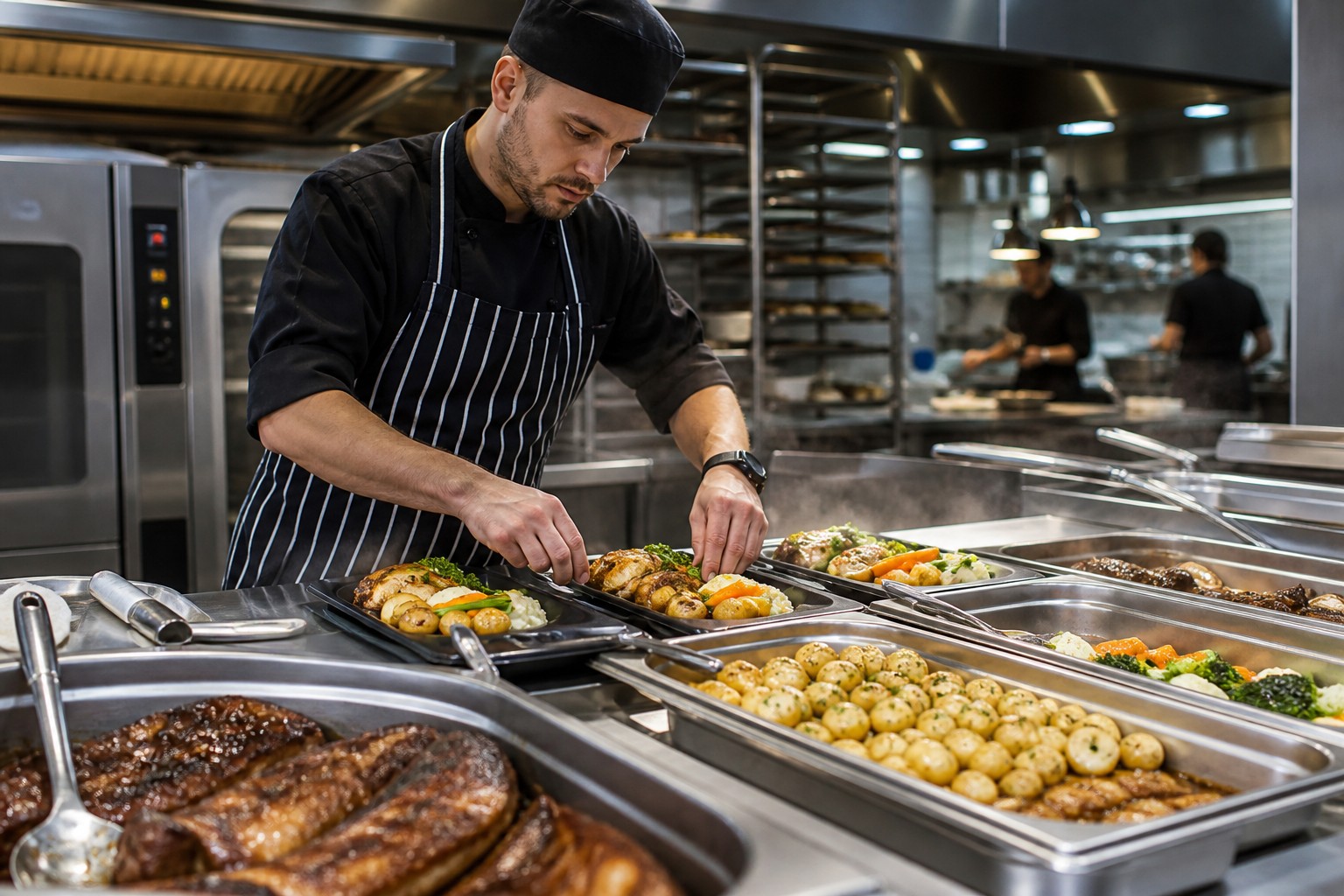 Prep kitchen for catering orders