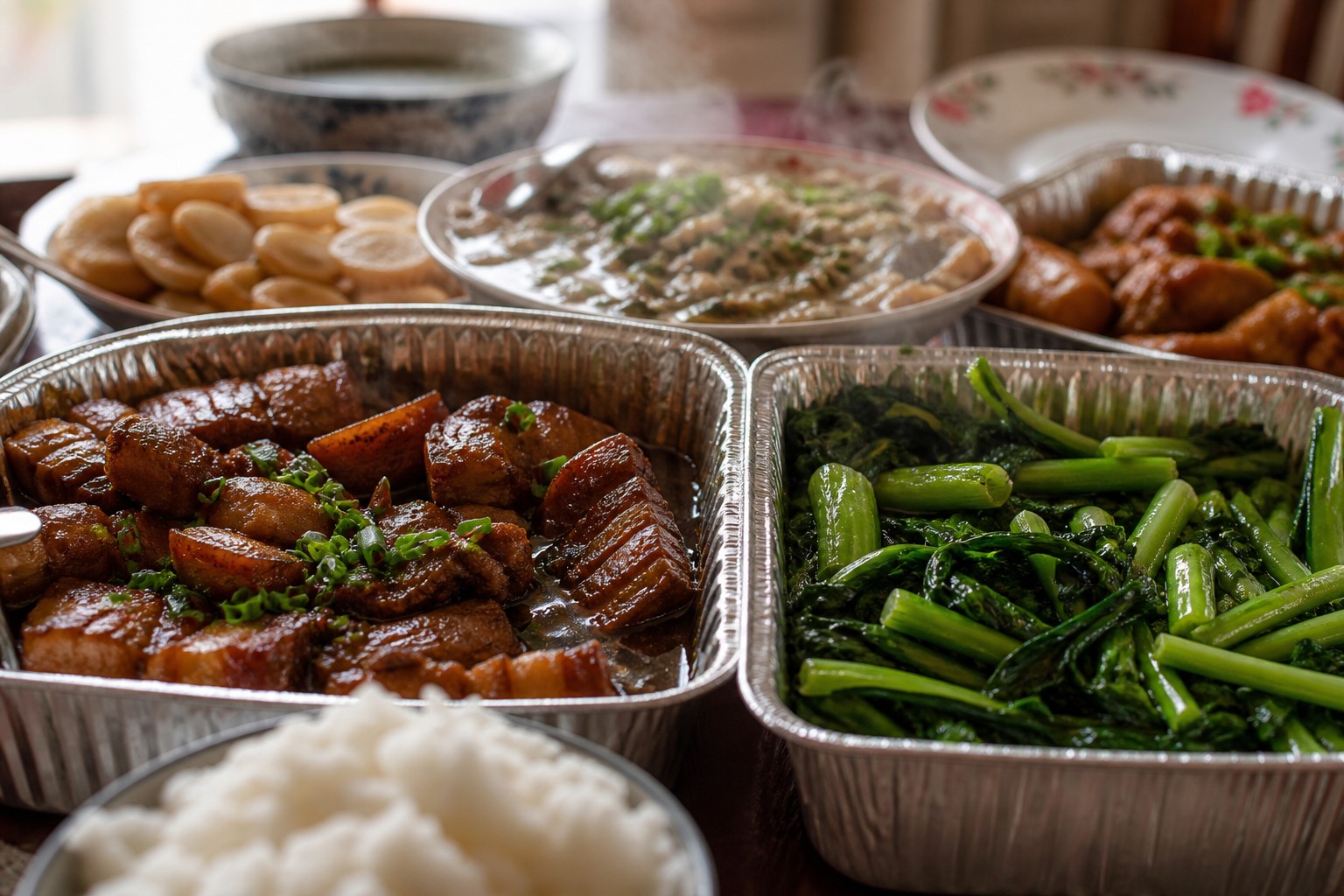 Family-style catering trays